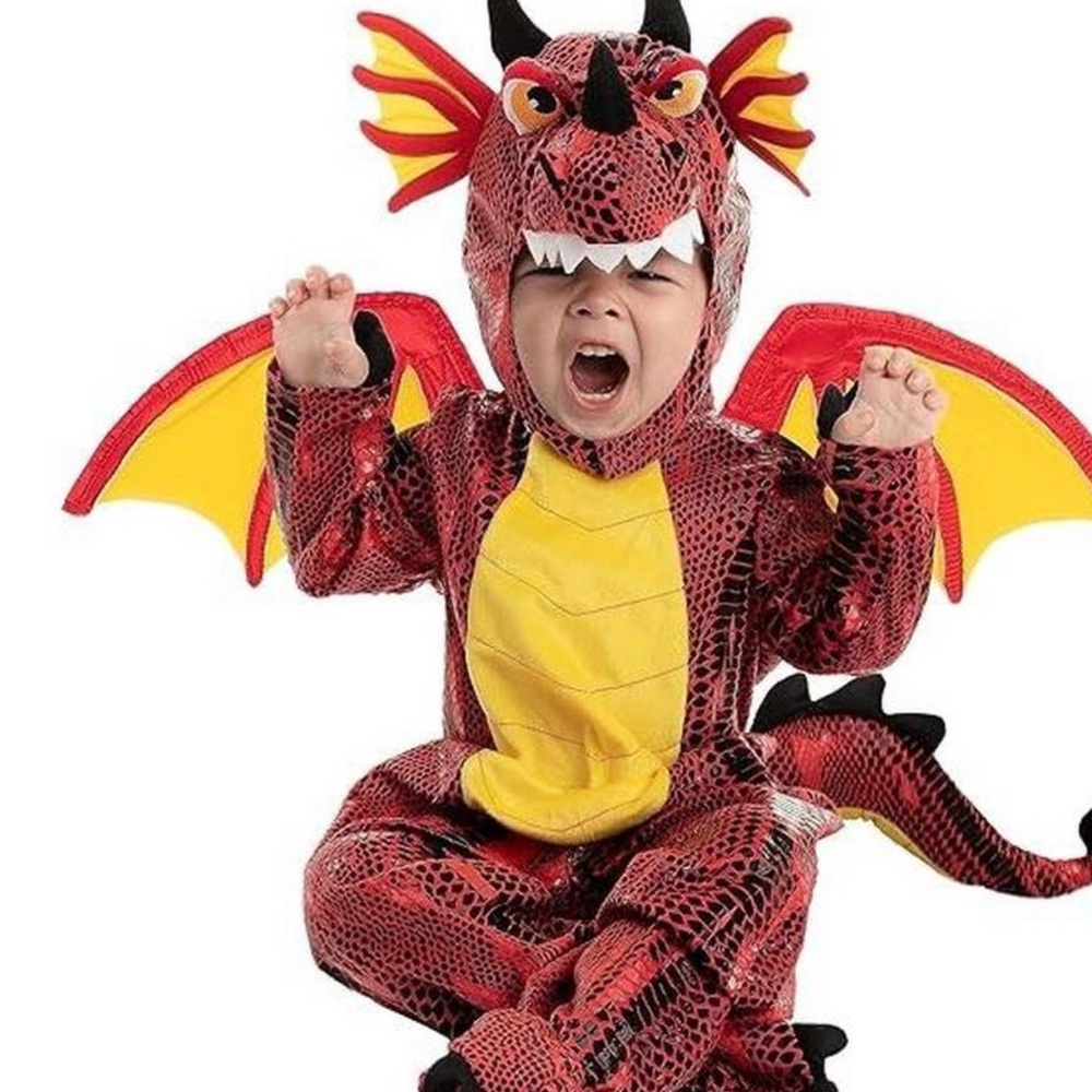 Spooktacukar Creations Red Dragon baby Costume 18-24 months kids 3pc Halloween